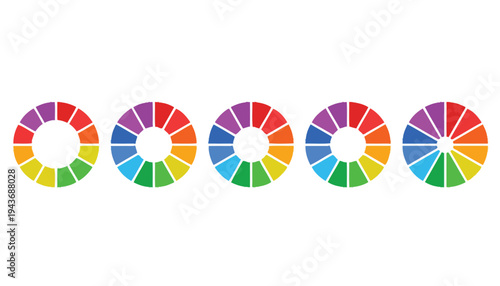 Color wheel illustration set for designers and artists