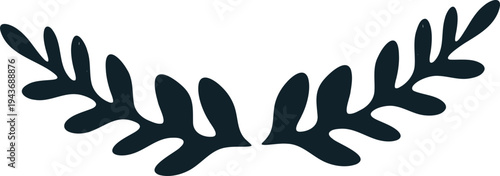 Black laurel wreath vector illustration