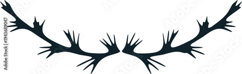 Vector reindeer antlers silhouette
