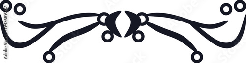 Black vector ornamental border design element