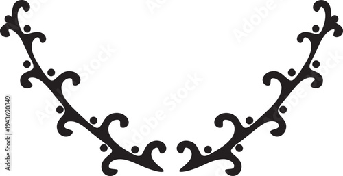 Black ornamental border vector