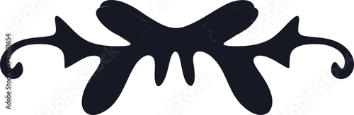 Black ornamental vector border design element