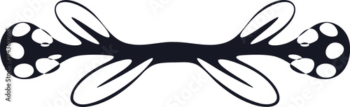 Vector bow tie icon, black