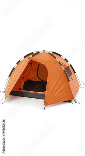 Outdoor orange Dome Tent Camping Gear – Adventure Travel Shelter Isolated PNG