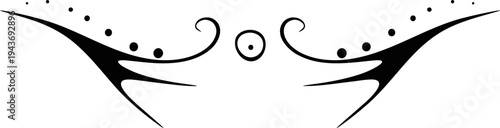 Set of 1 black tribal face makeup vector design element