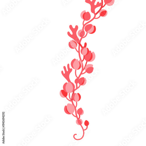 Elegant, abstract floral arrangement with layered petals and curving stems isolated on white background