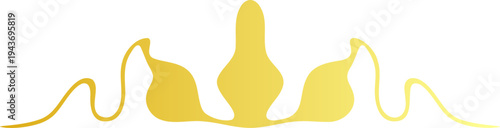 Set of 3 yellow pear icons vector