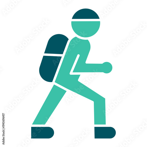 Man Hiking With Backpack