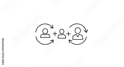 Teamwork and Collaboration Concept with People Icons.