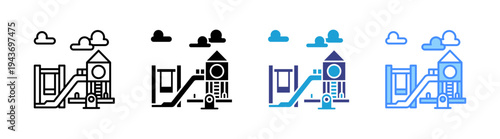 Playground icon set multiple style collection