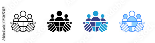 Public Service icon set multiple style collection