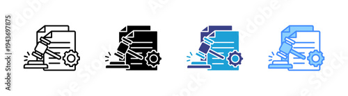 Regulation icon set multiple style collection