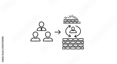 Teamwork overcoming obstacles and building strong defenses.