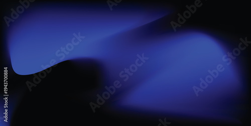 Navy winter night sky gradient vector background. Dark blue wave graphic wallpaper