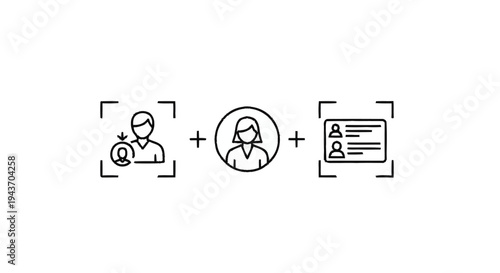 User Profile Creation and Management Icons.