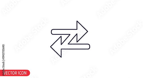 Two Arrows Pointing Opposite Directions Symbol.