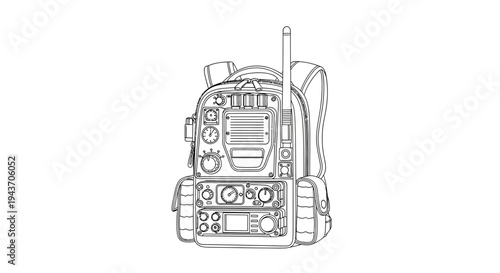 Vintage Ham Radio Transceiver, Retro Communication Device, Amateur Radio Equipment