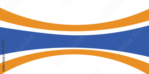 Blue and orange business wave banner background. eps10