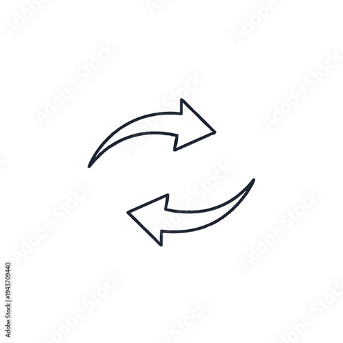 Free Download Two Curved Arrows Indicating Circular Motion and Exchange. - GFXLoad