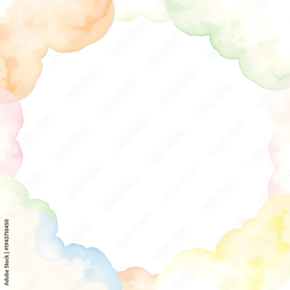 Obraz premium Rainbow Watercolor Abstract Background with Soft Paint Diffusion