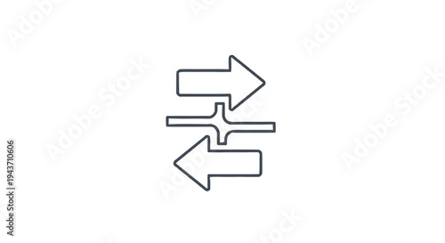 Two Opposite Arrows Symbolizing Exchange and Direction.