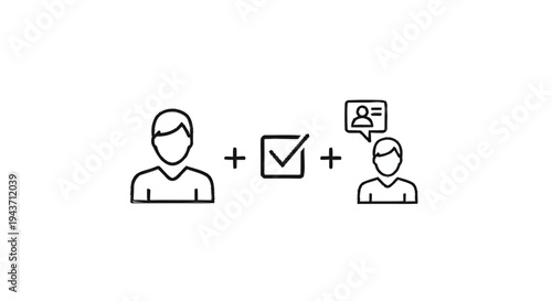 Two People With A Checklist Between Them Representing Collaboration.