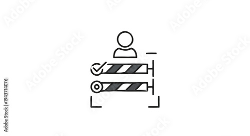 User Access Restriction and Control Concept Icon.