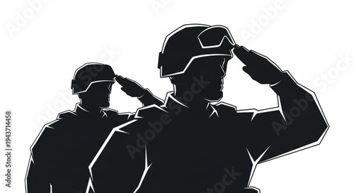 Soldiers Saluting Military Superior Officer.