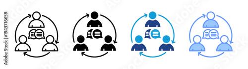 Communications icon set multiple style collection