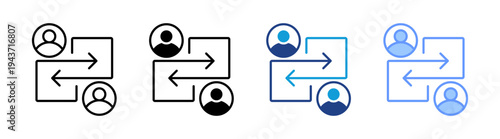 Exchange icon set multiple style collection