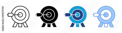 Goal icon set multiple style collection