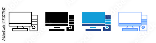 Computer icon set multiple style collection