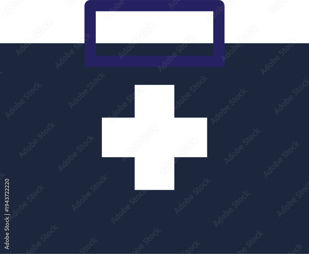 Fototapeta premium Medical Emergency Kit Vector Symbol