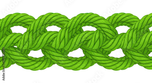 Green Rope Knot Pattern Seamless