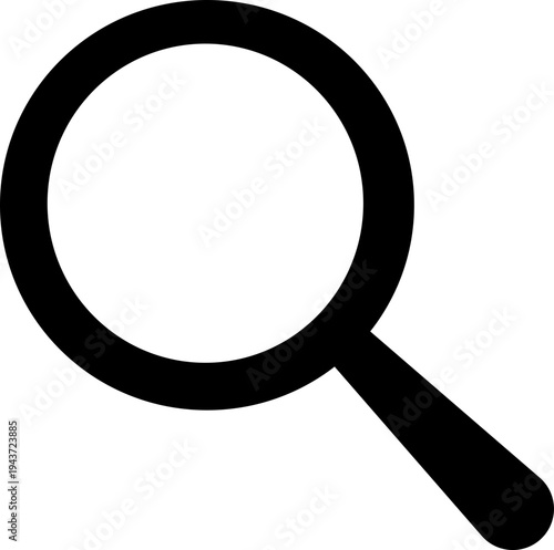 Magnifying glass icon set in various styles and weights .Magnifying glass icon. Search symbol. Magnifier or loupe sign flat style - stock vector. isolated on trans parent background
