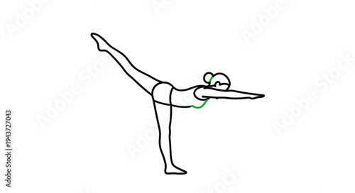 Silhouette of a Person Performing Yoga Balance Pose.