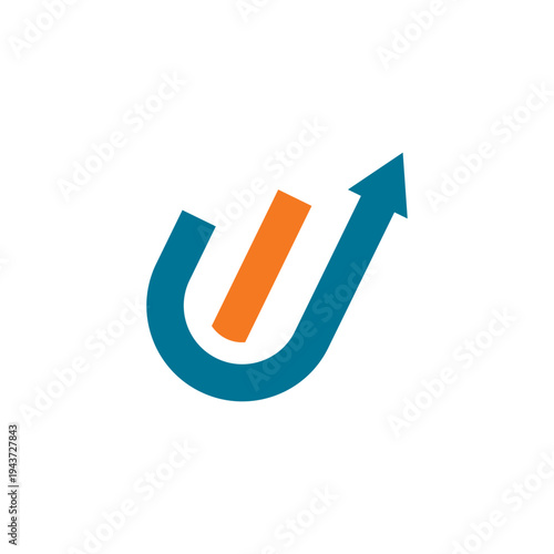 Upward Arrow and U Shape Logo