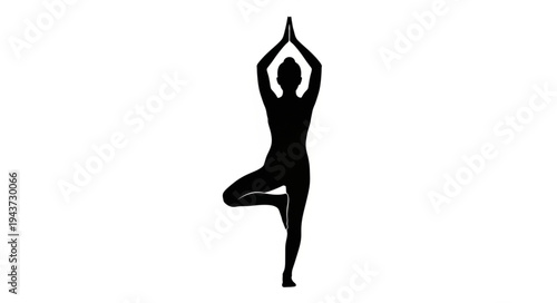 Silhouette of a Person Practicing Yoga Pose.