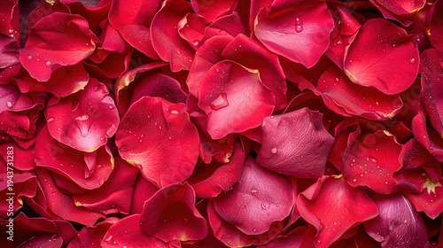 Wallpaper Mural Dense Cluster of Bright Red Rose Petals
 Torontodigital.ca