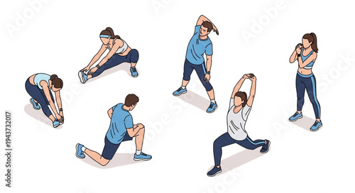 Woman Doing Various Yoga Poses.