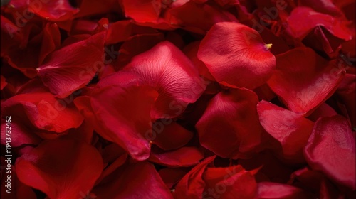 Wallpaper Mural Dense Cluster of Bright Red Rose Petals
 Torontodigital.ca