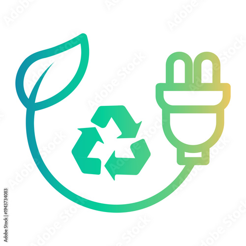 recycle Line Gradient Icon