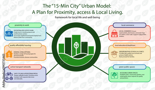 15-Minute City Urban Model Framework for Local Life and Well-Being