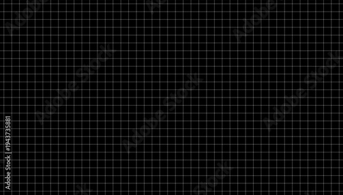 Blueprint grid black notebook style graph with white cross lines for school math, engineering sketch, architect drawing or clean design layout.