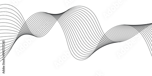 simple black blend wave line design for banner poster background.
