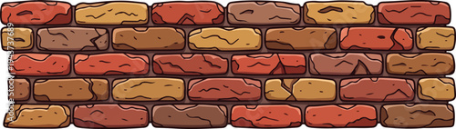 Rustic and Aged Brick Wall Texture with Warm Earth Tones