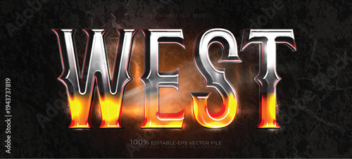 west burn text effect