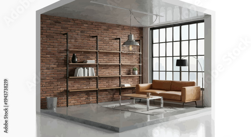 Industrial Loft Interior.