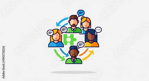 Group of Diverse People Engaged in Conversation.