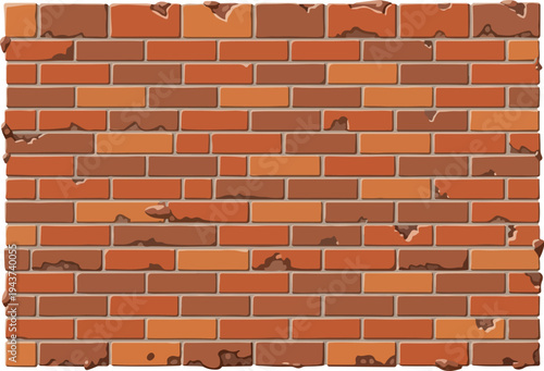 A rustic and textured brick wall background with visible imperfections and aged charm